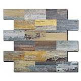Yipscazo Peel and Stick Backsplash PVC Wall Tile, Stickon Tile for Kitchen Backplash, Bathroom...