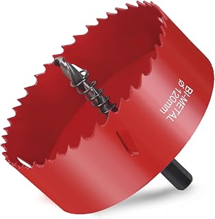 Flintronic Hole saw, Lochfräse Set, 120MM Lochkreissäge, Bi-Metall-Lochsäge