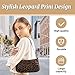 Imagen de Bafutayawa Zosutetoxo Clutch para mujeres con estampado de leopardo y correa de hombro Bolso de mano clásico Clutch de cuero suave