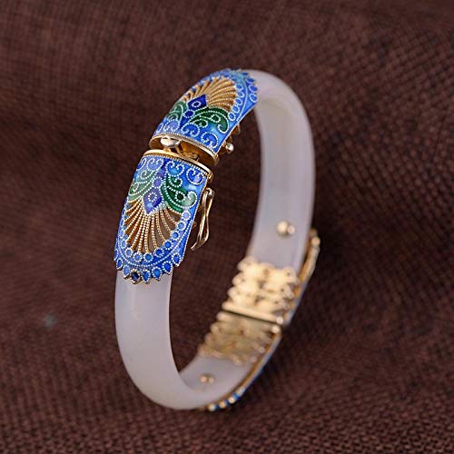 Bague paon vintage en argent et calcédoine, le cadeau idéal pour femme