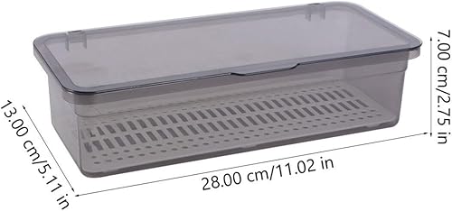 Miniatura 3 de Operitacx Soporte de plástico para palillos con tapa, organizador de cajones de utensilios con drenaje para cubiertos de cocina, hogar, camping,