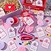 Haooryx Valentine's Day Air Dry Clay Craft Kit - 16 Packs Cute Love Monster DIY Magnet Keychain Ornament Art Craft Bulk with Gift Bag for Classroom Exchange Gift Student Reward Valentines Party Favor