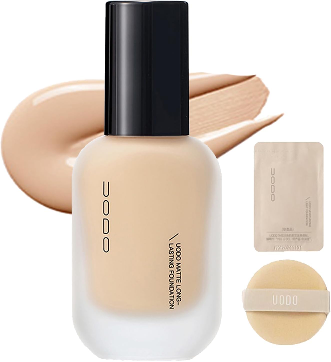 UODO Foundation, Liquid, Full Coverage, Matte, All Skin Types, Long-lasting, Hydrating, Oil Control