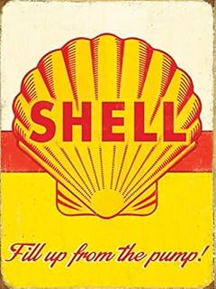 BigBazza Novelty Retro Vintage Wall tin Plaque 20x15cm - Ideal for Pub shed Bar Office Man Cave Home Bedroom Dining Room Kitchen Gift - Shell Motor Oil Garage Workshop Repair Metal Sign