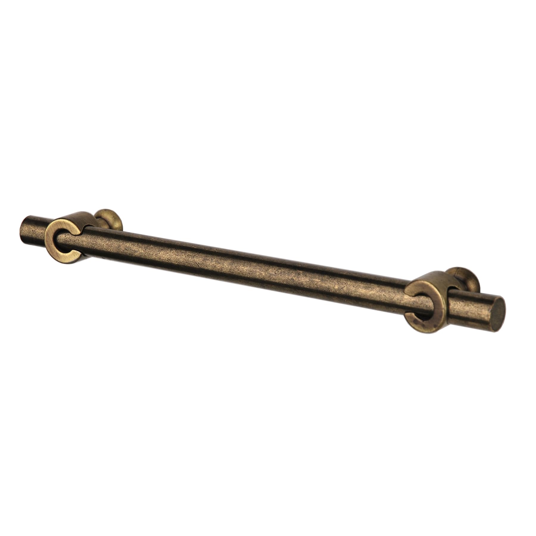 Decoranddecor Tafetta T-Bar Kitchen Cabinet Handles – Traditional Minimal Design Cupboard Pulls – Sleek Furniture Handles for Kitchens and Cabinets - Antique Brass 160mm Hole Centre