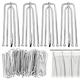 60 ganchos de cortina, ganchos de cortina con 4 dientes, ganchos de cortina de acero inoxidable, ganchos de cortina de acero inoxidable para cortinas y anillos de cortina, rieles
