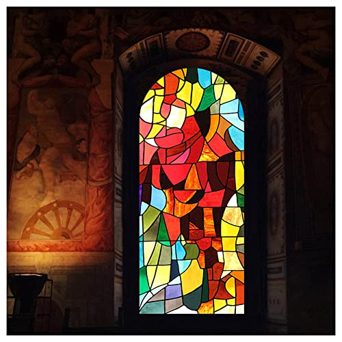 Stain Glass Window Film Opaque Self-Adhesive Glass Covering miniatura 1