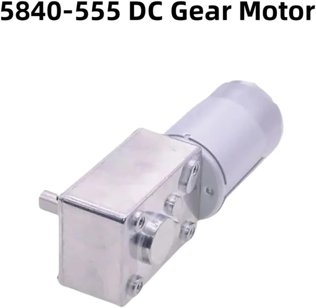 12V24V 5840-555 DC Worm Gear Motor Self-locking Smart Doors And Windows Electric Home Appliance DIY Model TOY(260rpm,24V)
