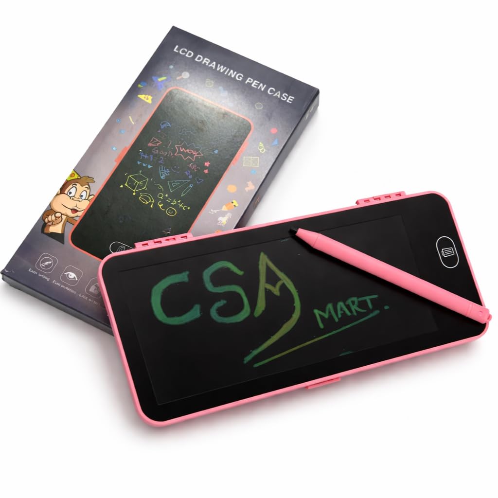 LCD Writing and Drawing Tablet with Pencil Box, for Kids Educational Development.