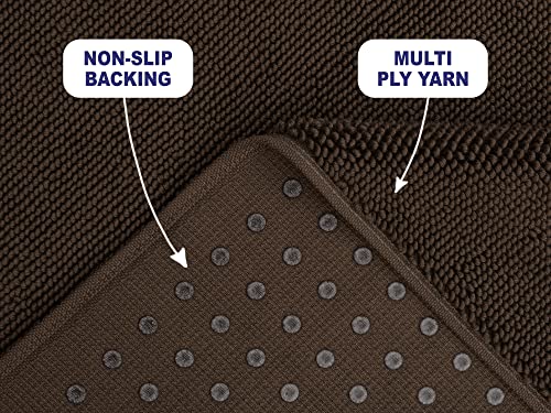 image for American Soft Linen Bath Rug, 17 in 24 in 100% Cotton Bath Mats Rugs f