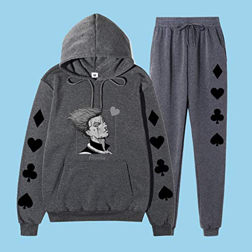 Novo anime Hunter x Hunter moletom com capuz e calça de moletom H X H Hisoka Cosplay moletom masculi