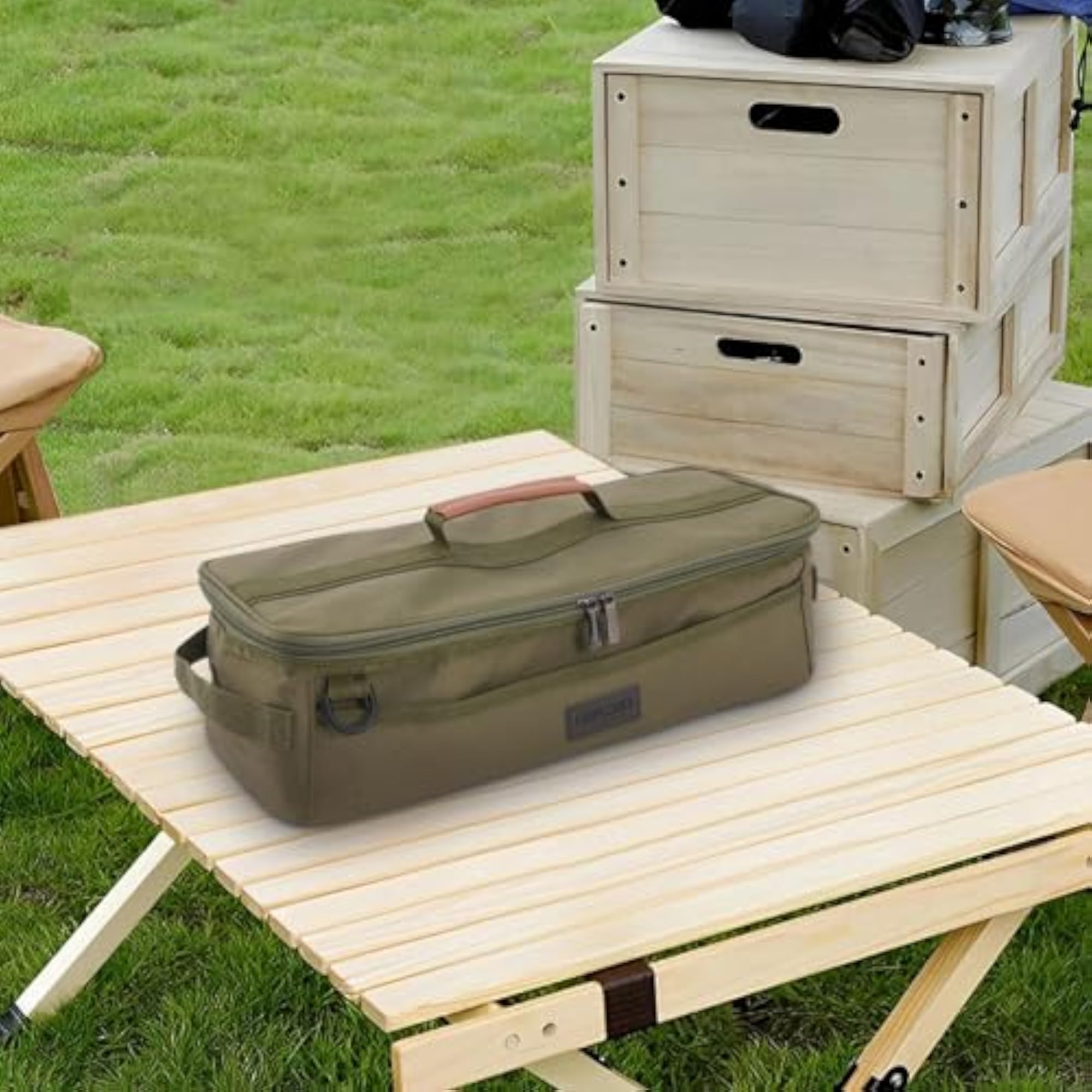 Tent Peg Nails Bag for Gardening and Camping, Green