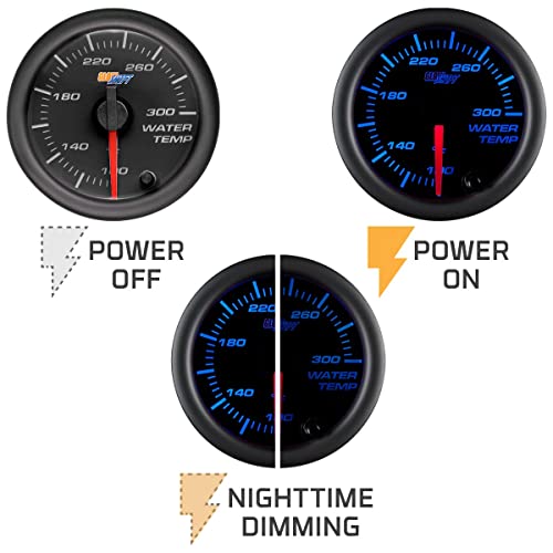 GlowShift Black 7 Color Water Temp Gauge | 52mm - Image 6