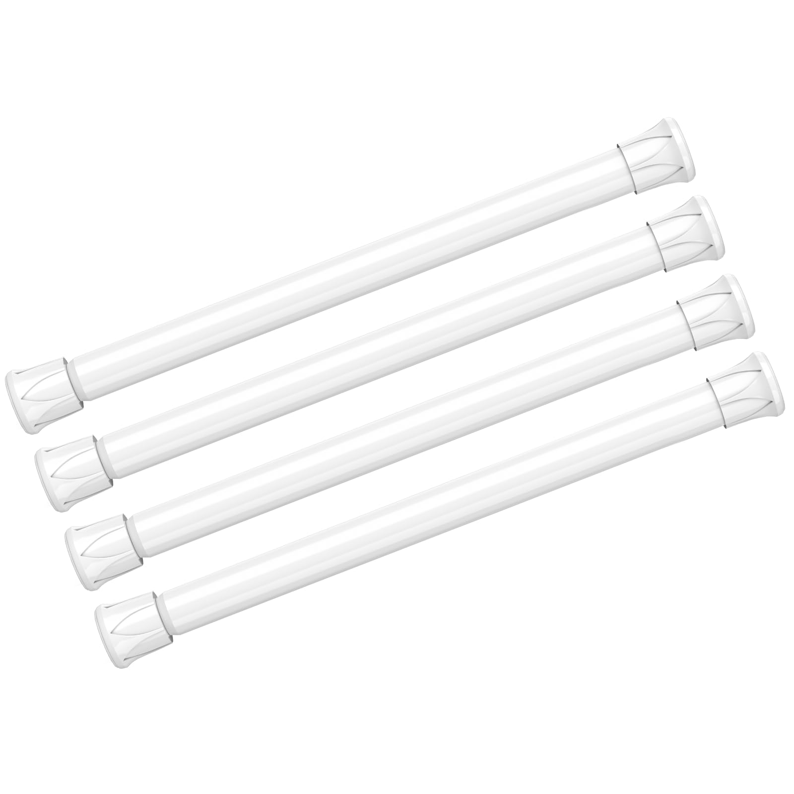AIZESI Spring Tension Curtain Rods Short Tension Rod (White,8" to 12"-4Pcs)