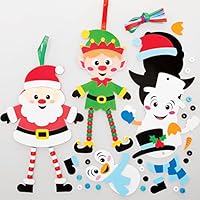 Baker Ross FE999 Christmas Craft Beads Kit - Pack of 5, Christmas Decoration Childrens Craft Kits, Art Activities for Kids to Make and Decorate, Assorted Colours, Christmas