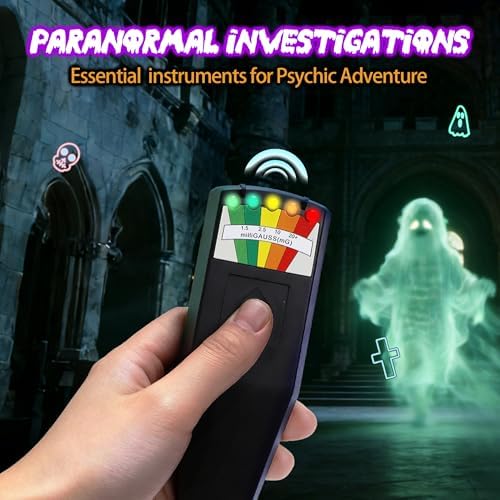 Professionelles 8-teiliges Geisterjagdausrüstungs-Set, Geisterjagd-Kit für paranormale Forschung, komplette Geisteruntersuchungsausrüstung mit EMF-Messgerät, Spirituosenbox und Rekorder