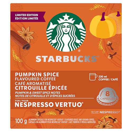 STARBUCKS Épices Citrouille pour NESPRESSO VERTUO Café 100 g