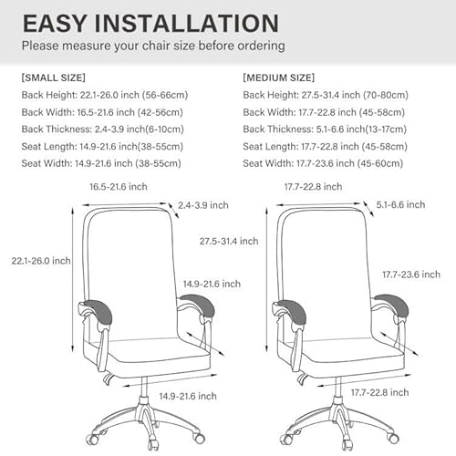 Czl Office Chair Cover Stretchable Desk Chair Cover, Jacquard Executive Computer Chair Cover For Armrest Chairs, Non Slip Office Chair Seat Cover Protector Slipcovers #TOP1