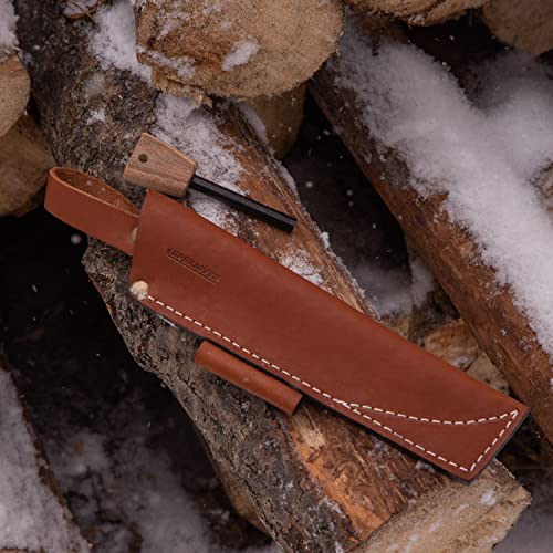 Bps Knives Brown Belt Knife Sheath With Fire Steel - Leather Sheath For Fixed Blade Knife With Fire Starter - Outdoor, Hunting, Bushcraft, Camping Fixed Blade Knives #TOP2