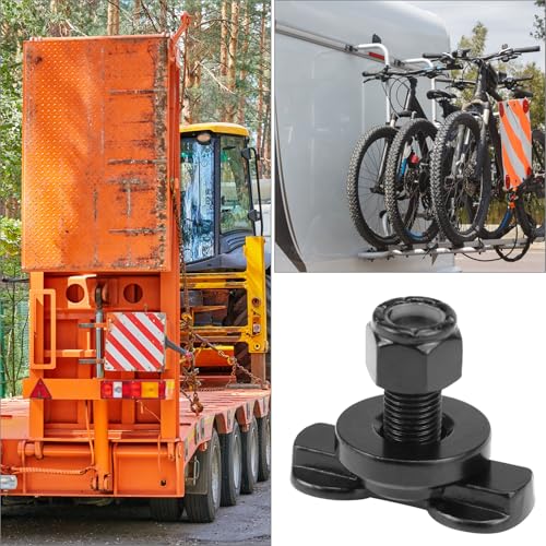QWORK L-Track tuerca roscada doble lengüeta 6000 libras de acero 7