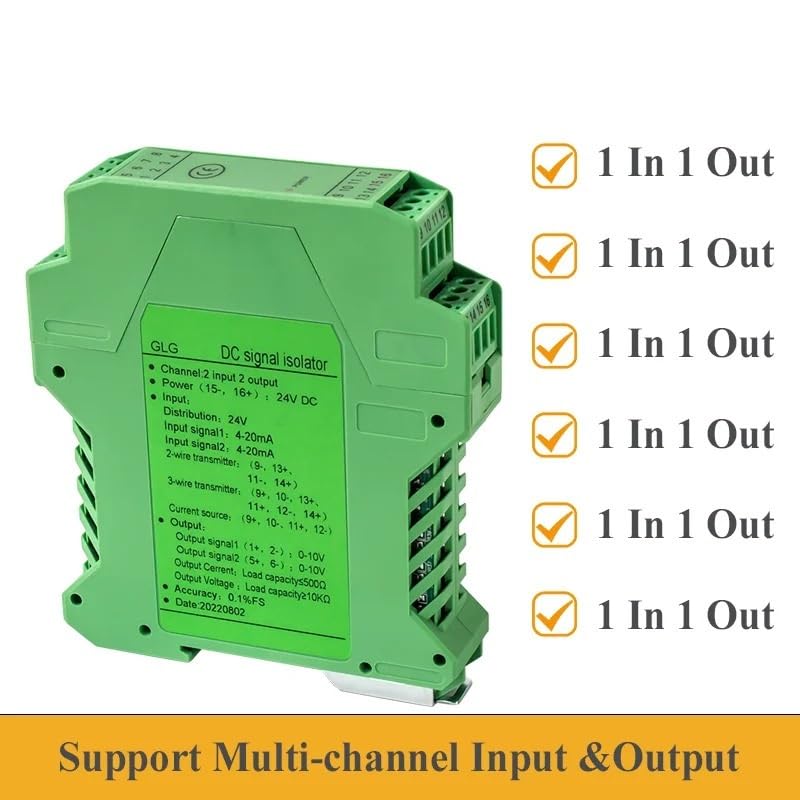 Isolateur de signal analogique contre les interférences 0-5V vers 0-10V CC