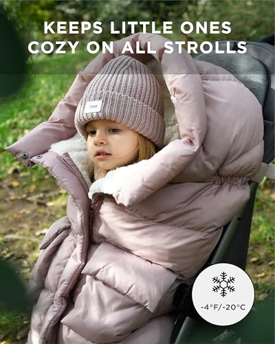 Image of 7AM Enfant Stroller Blanket 212 - Adjustable Baby Car Seat Zipped Blanket for Babies Winter, Unisex Multi Purpose Fleece Lined Warm Hooded Toddler Footmuff Water Repellent | (6M - 4T)