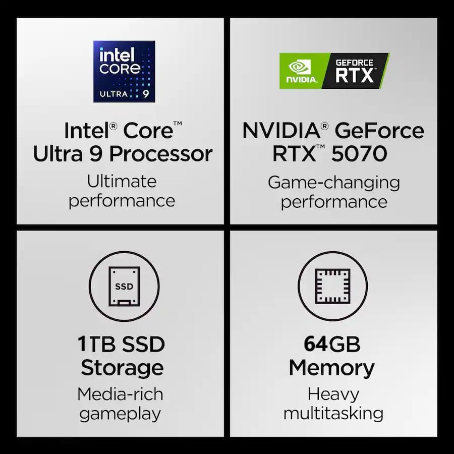 Lenovo Legion 7i Gaming Laptop 2025, Intel Ultra 9 275HX(Up to 5.4GHz), NVIDIA RTX 5070, 16" 2.5K OLED 240Hz, 64 GB DDR5, 1 TB SSD, Wi-Fi 7, Backlit KB, Windows 11 Pro, W/REDRAGON Accessories - Image 2