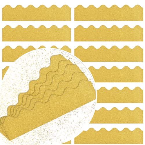 Bordure de tableau d'affichage autocollants transparents inclus or brillant 16 m
