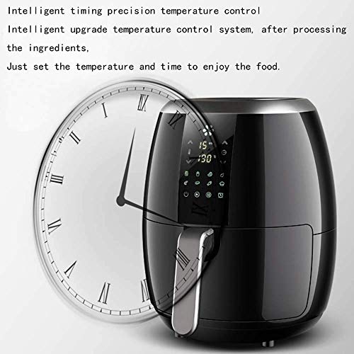 Trockenfritteuse Multifunktions-Kunststoff-Luftfritteuse LCD Vollautomatisch Nichtraucher 360 ° Heißluft-Hochgeschwindigkeitszyklus Gesunde Fritteuse Geeignet zum Grillen Braten Backen Dessert 1270W – Bild 7