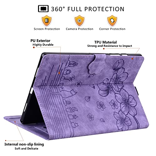 Case for Lenovo Tab M9 9.0 inch 2023 / Nook 9" Lenovo Tablet (2024), PU Leather Magnectic Cover Folio Stand Shell with Pencil Holder for tb310fu case-Purple by TIPOYOROO - Used condition - Image 3
