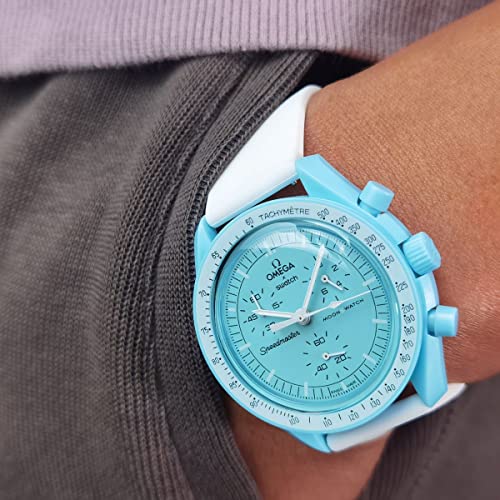 Watch Band For Omega X Swatch Moonswatch Speedmaster Quick Release Watch Strap Replacement (White) #TOP5