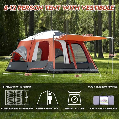 8–12 Person Camping Tent