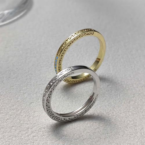Image of Vintage Celtic Knot Women's Engagement Ring Sets 925 Sterling Silver /14K Gold Plated Stackable Wedding Bands Rings AAAAA Cubic Zirconia Women Bridal Sets Wedding Ring Band Width 1.8mm Size 5-9