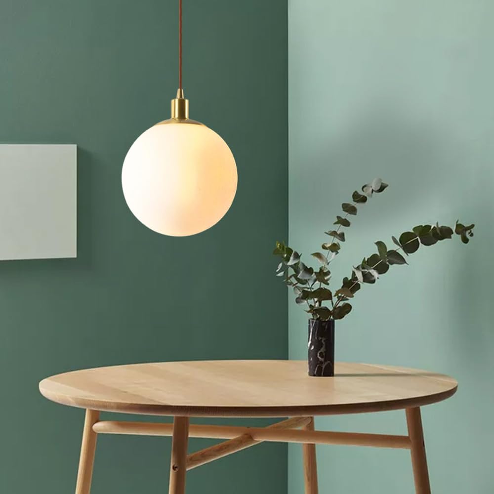 Lámpara Colgante empotrada con portalámparas E27, portalámparas de Metal, Pantalla de Cristal, luminarias de Estilo Creativo, lámpara Colgante para hoteles, restaurantes y cafeterías.