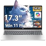 HP 17 inch laptops, AMD Ryzen 5 7430U(Beats i7-1165G7), 32GB RAM 1TB NVMe SSD Windows 11 Pro, 17.3' FHD IPS, Copilot AI, Numeric Keyboard, Type-c, Business & Students Laptop