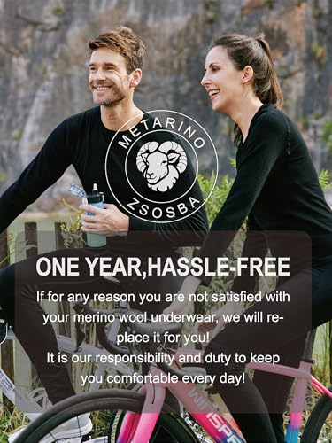 METARINO Women 100% Merino Wool Base Layer Set Thermal Underwear Casual Top,Bottom for Hiking Travel Skiing4