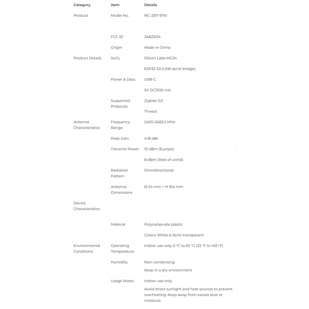 Für Zigbee, Thread oder Matter für Home Gateway Hubs und Home Assistant Kompatibel ZBT-2 für Home Assistant Connect.