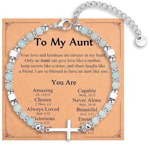 Image of Religious Cross Bracelet for Women Girls, Christian Gifts for Daughter Granddaughter Sister in Christ Friend Niece on Birthday Christmas Easter Valentines Day Graduation