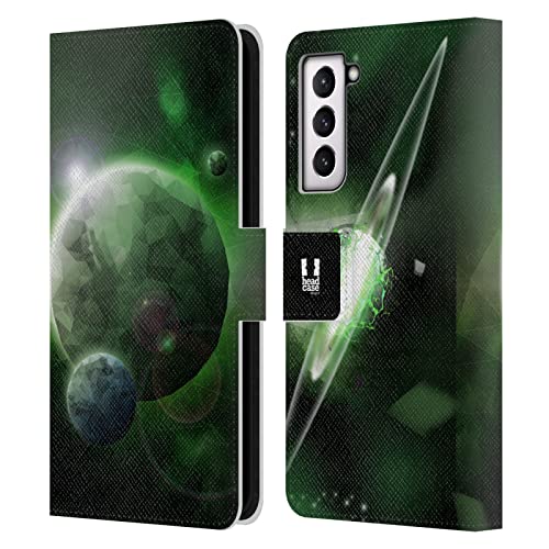 Housse portefeuille Samsung Galaxy S21 FE 5G antichoc en cuir vert
