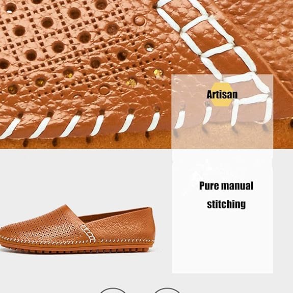 Asifn Men's Moccasin Slippers Summer Casual Shoes Walking Comfortable Driving Leather Shoes4