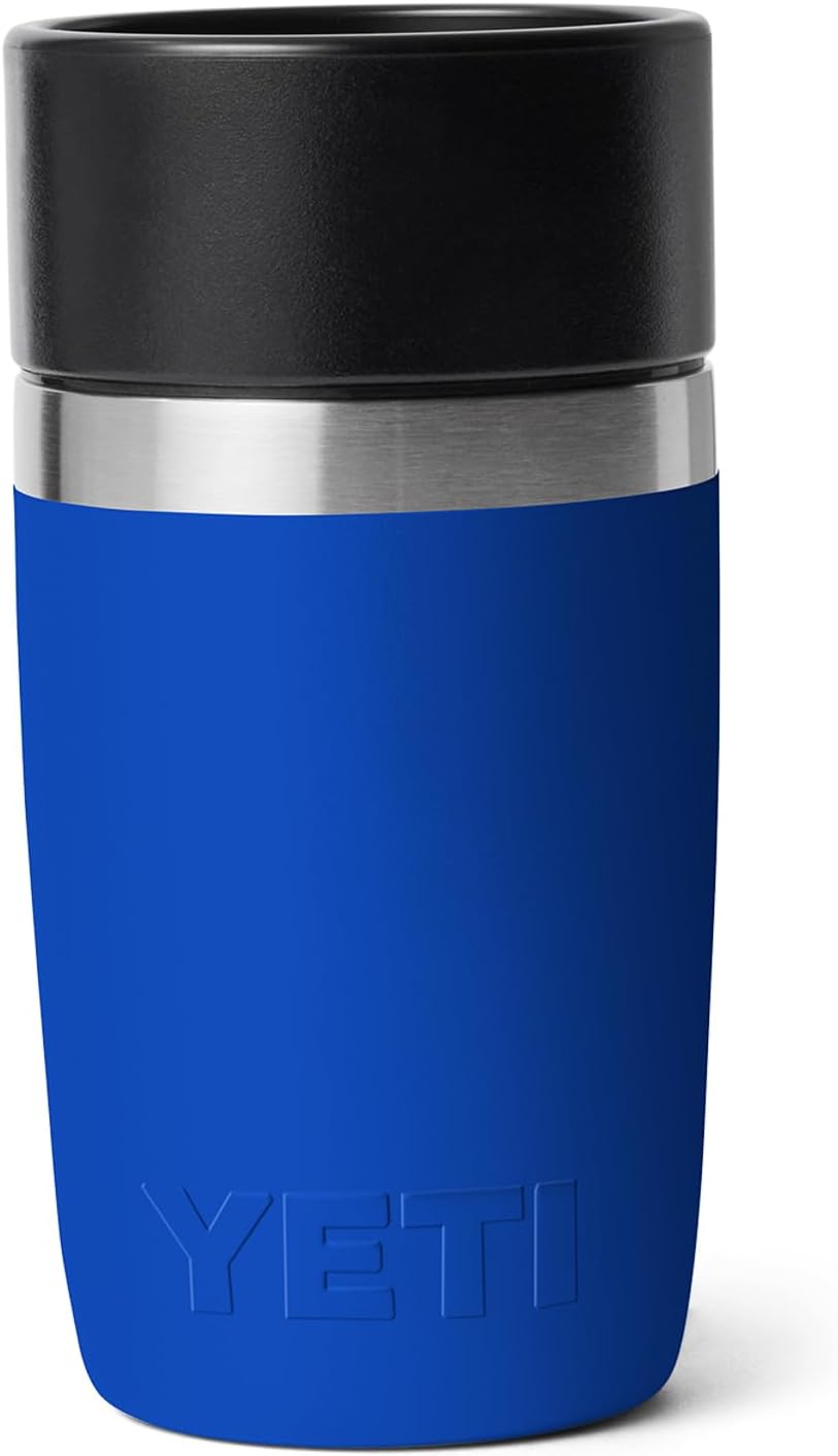 YETI Rambler 8 oz Travel Bottle, Stainless Steel, Vacuum Insulated with Leakproof Commuter Cap, Royal Blue