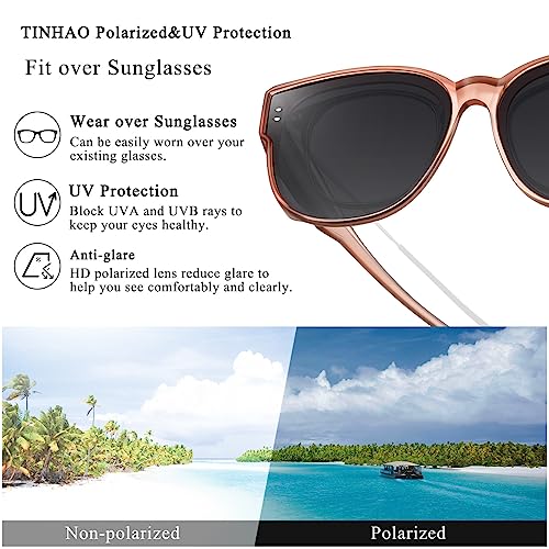 Oversized Fit Over Glasses Sunglasses for Women Men Polarized Wrap Around Sunglasses for Driving UV Protection2
