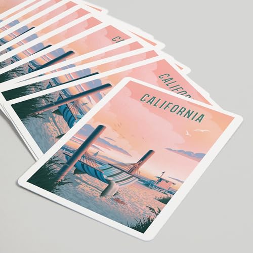 Baraja de cartas tamaño póker California Lithograph 52 unidades miniatura 5
