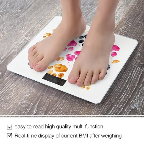 Báscula digital de baño con diseño patas de perro coloridas miniatura 5