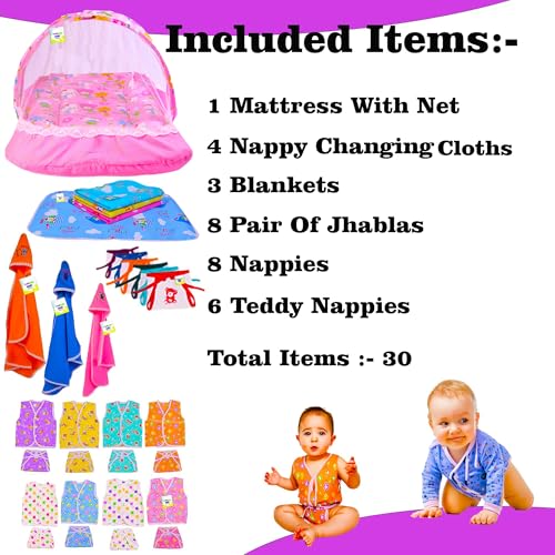 Image of Toddylon Newborn Baby Essentials Kit 40 Items Combo Set | New Born Baby Set 0-6 Months | Hospital Kit Baby Combo Pack for Boys & Girls | Maternity Hospital Bag Kit | Soft Cotton New Born Clothes