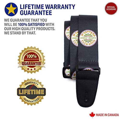 The Beatles – Alça de guitarra – Poliéster – Banda Sgt. Pepper's Lonely Hearts Club – Produto ofici