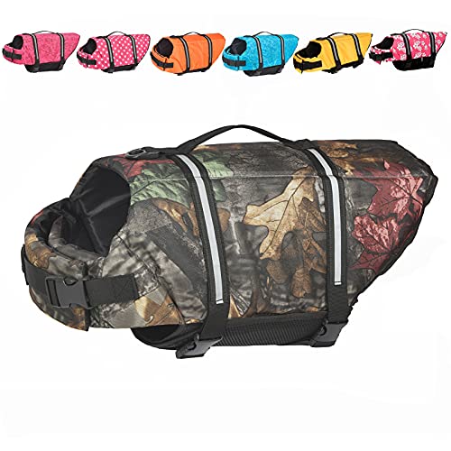 Reflective Striped Dog Life Jacket - Adjustable Pet Lifesaver Preserver