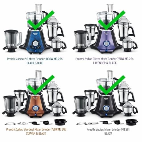 Image of 100% Replacement Mixer Jar Compatible with Preethi Zodiac & Preethi Steele Mixer Grinders | 1-Year Guarantee (Compatiable For Zodiac)