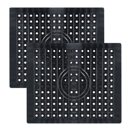 Anseom 2 Pcs Sink Mat Soft Rubber Kitchen Sink Mat Anti Slip Sink Protector Mat Dish Drying Mat for Sink Rubber Sink Protector Mat for Kitchen Countertops Dish Drainer,31 x 26 cm (Black)