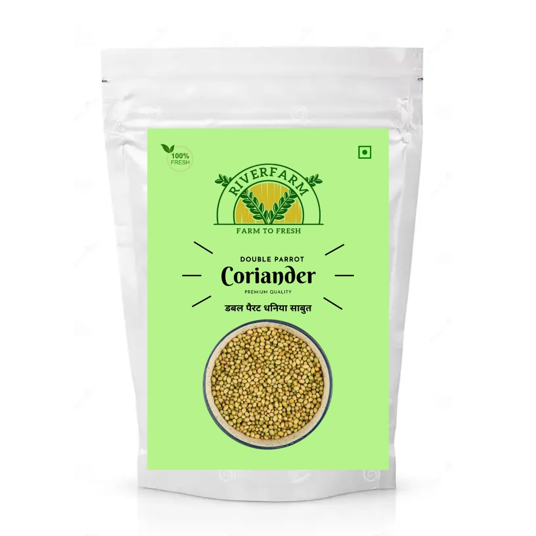 RiverFarm Double Parrot Coriander 450gm (Sabut Dhania, Dhaniya), Antioxidant-Rich Dhania, Machine Clean Quality, Pure & Aromatic Spice, Double Parrot Variety Coriander, डबल पैरट धनिया साबुत (450gm) (B0D3WLBXH3) Amazon Price History, Amazon Price Tracker